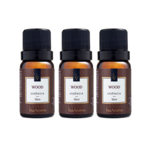 Kit 3 Essencias Wood 10ml Via Aroma