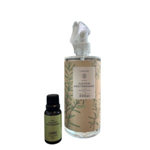 Kit Água Perfumada Alecrim Mediterrâneo - 500ml+Óleo Concentrado Alecrim Mediterraneo 20ML Lenvie