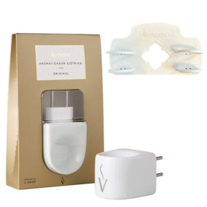 Difusor Aromatizador Elétrico de Porcelana Bivolt Original+Suporte para Óleos Essenciais e Essências White - Via Aroma