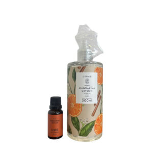 Kit Água Perfumada Mandarina Ceylon 500ml+Óleo Concentrado 20ml Lenvie