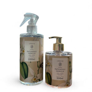Kit Água Perfumada Patchouli Vanilla 500ml+Sabonete Liquido 350ml Lenvie