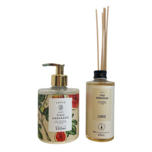 Kit Figo Ambarado 1 Sabonete Liquido 350ml+1 Refil Difusor De Perfume 200ml  Lenvie