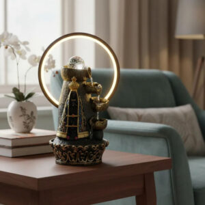 Fonte de Água Decorativa Nossa Senhora Aparecida com Cascata Lateral