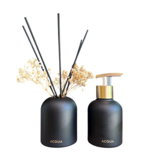 Kit Lavabo Cedro e Noz Moscada (Difusor E Sabonete) Acqua Aroma