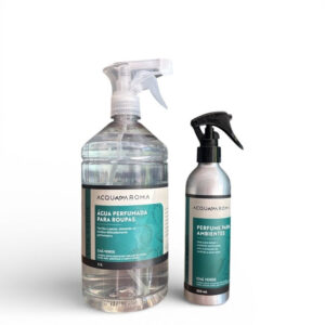 Kit Chá Verde Água Perfumada 1,1L+Perfume p Ambientes 200ml Acqua Aroma