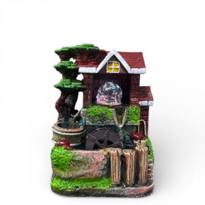 Fonte Decorativa Moinho Encantado com Cascata e LED 20cm