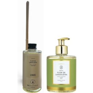 Sabonete Líquido + Refil Difusor Flor de Laranjeira, Lenvie