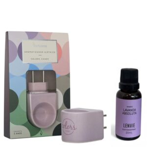 Aromatizador Elétrico Lilás, Via Aroma+Óleo Lavanda, Lenvie