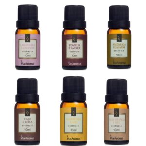 Kit c/ 6 Essências Clássicas Lançamentos- Via Aroma- 10ml