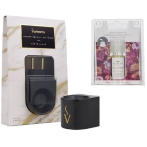 Kit Aromatizador Elétrico Via Aroma Matte Black + Óleo de Fragrância Tuscan Vineyard Greenleaf