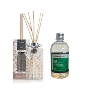 Kit Difusor de Aromas 250ml + Refil Sabonete Líquido Alecrim 500ml Aromatizador de Ambiente- Acqua Aroma