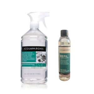 Kit Acqua Aroma Chá Verde: Refil Difusor de Varetas 200ml + Água Perfumada para Roupas 1,1L