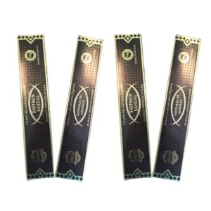 KIt com 4 Incensos Anand Saffron Sandal, Sândalo e Rosa, 15g, 45 Minutos de Queima