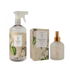Kit Água Perfumada 1L + Home Spray 200ml Patchouli Vanilla- Lenvie
