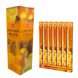 Kit c/ 12 Incensos Hem Laranja e Canela Duradouro 96 Varetas