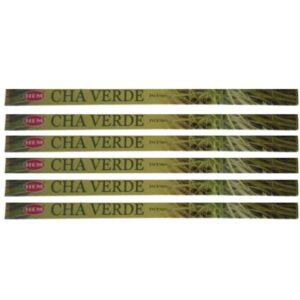 Kit 6 Incensos Hem Chá Verde - Ideal para Meditação, Yoga e Aromaterapia