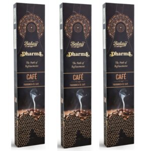 Kit c/ 3 Incensos Dharma Café 15g Original Aroma Relaxante Top Intenso
