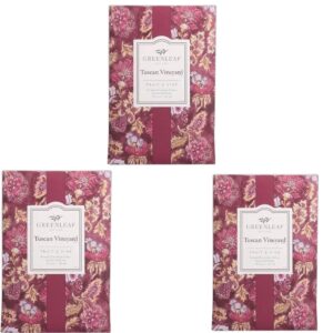 Kit c/ 3 Sachês Odorizante Greenleaf Large Tuscan Vineyard