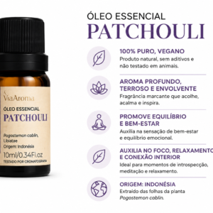Óleo Essencial 10ml- Patchoulli