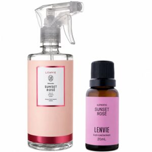 Kit Água Perfumada Sunset Rosé 500ml+Óleo Concentrado 20ml Lenvie