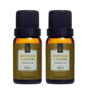 Kit 2 Essências Via Aroma 10ml Amêndoa e Jasmim
