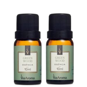 Kit com 2 Essências Green Wood Via Aroma - 10ml