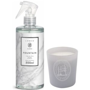 Vela Perfumada Fountain 210g + Água perfumada Fountain 500ml