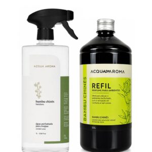 Água Perfumada para Roupas + Refil - Bambu Chinês - Acqua Aroma