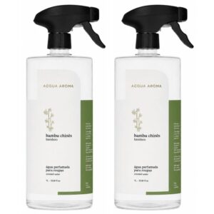 Kit c/ 2 Águas Perfumadas p/ Roupas Acqua Aroma 1L Bambu Chinês