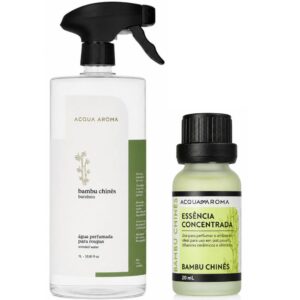 Kit Água Perfumada 1l + Essência Bambu Chinês - Acqua Aroma