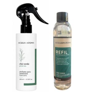 Kit Chá Verde Perfume para Ambientes + Óleo Difusor de Aromas - Acqua aroma