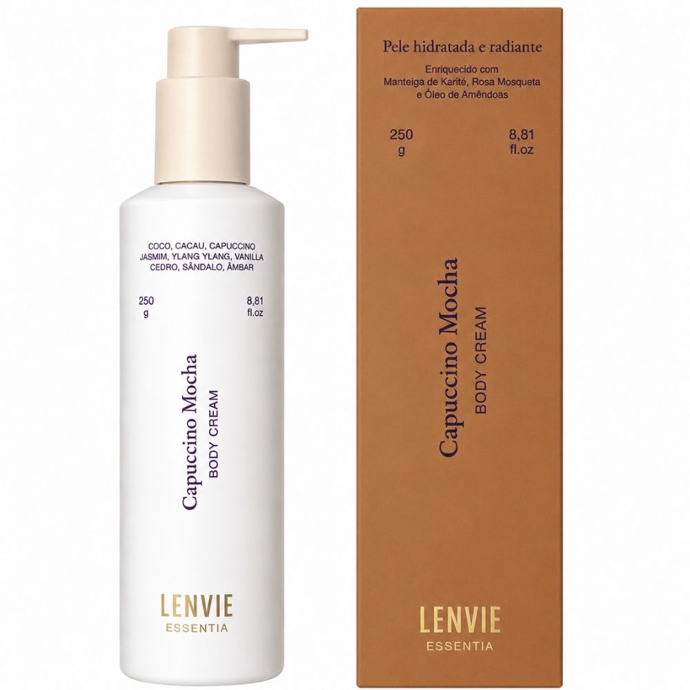 Body Cream Cappucino Mocha Essentia - 250g - Lenvie - Shop Nenem
