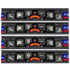 Kit c/ 4 Incensos Satya Super Hit - Nag Champa - 15g