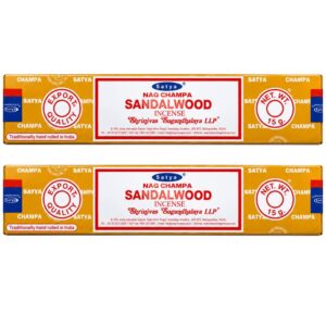 Kit c/ 2 Incensos Satya Sandalwood - Nag Champa - 15g