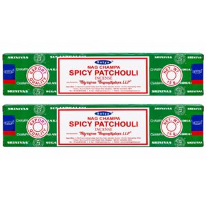 Kit c/ 2 Incensos Satya Spicy Patchouli - Nag Champa - 15g