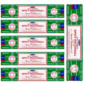 Kit c/ 6 Incensos Satya Spicy Patchouli - Nag Champa - 15g
