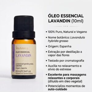 Óleo Essencial Lavandin Via Aroma - 10ml