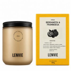 Vela Perfumada Bergamota & Framboesa - 190g - Urban - Lenvie