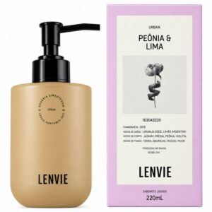 Sabonete Líquido Peônia & Lima 220ml - Urban - Lenvie Parfums