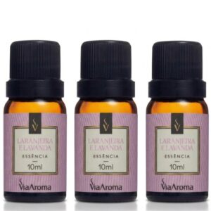 Kit com 3 Essências Clássica Laranjeira e Lavanda 10ml Via Aroma
